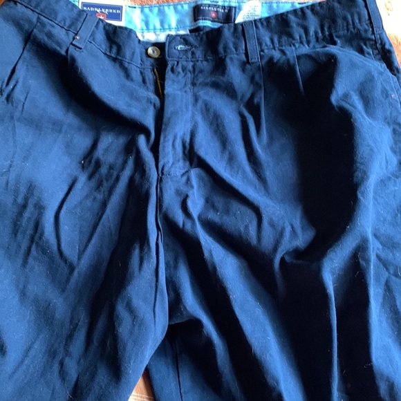Saddlebred Mens Casual Blue Shorts Size 38 Pleated Front Zipup Pockets Cotton - Picture 6 of 6